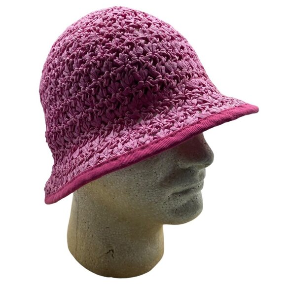 Gruppo Italiano Accessories - Gruppo Italiano Women OSFM Made in ITALY 100% Paper Hot Pink Sun Hat